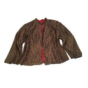 MSK Evening jacket Womens 24W cheetah leopard Cocktail Fancy Mobwife Dressy Date